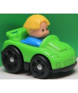 Fisher Price Little People Wheelies Eddie in Green Sports Car - £3.74 GBP