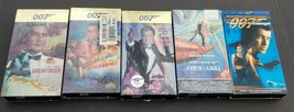 James Bond 007 VHS Movies Sean Connery Roger Moore Pierce Brosnan 5 Videos - £18.25 GBP