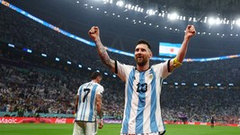 Lionel Messi Argentina World Cup Champions  - 8x10 Color Photo L3 - £5.30 GBP