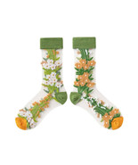Anysox 5 Pairs Yellow Green Size 5-9 Sock Harajuku Crystal Silk Tide Des... - $33.50 CAD