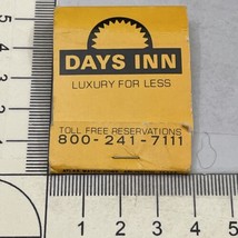 Rare Vintage Matchbook Cover  Days Inn  Luxury For Less  gmg  Unstruck - £9.56 GBP