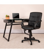 Black Mid-Back Task Chair GO-228S-BK-LEA-GG - $157.71 CAD