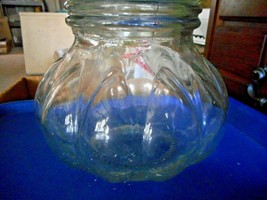 Vintage Bubble SIDED/RIBBED Thick Glass APOTHECARY/CANISTER/W Glass LID/CLEAR - £19.97 GBP