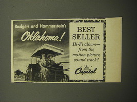 1957 Capitol Records Ad - Rodgers and Hammerstein&#39;s Oklahoma! - £14.78 GBP