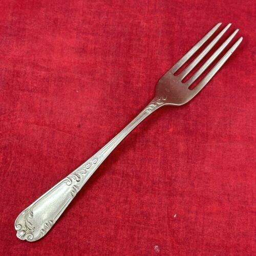 Primary image for VTG FORK 7" EPNS A1 4 Prong Silver Plated with Gold Tone