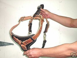 LEATHER HARNESS POLICE K9 SCHUTZHUND DOG TRAINING QUICK ON / OFF THE BES... - $79.96