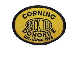 Corning Donohue Brick Tile Embroidered Patch 3.5&quot; X 2.75&quot; - $9.79