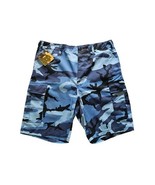 ROTHCO Ultra Force Mens Combat Button Fly Cargo Sky Blue Camo Size M NWT - $551.16 MXN