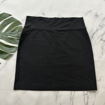 Eileen Fisher Womens Pencil Skirt Size L Petite Dark Gray Stretch Knit H... - $28.70