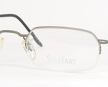 Vintage SteeLart 2121 Sat.Silver /Green UNIQUE RARE EYEGLASSES 47-22-139... - $79.20