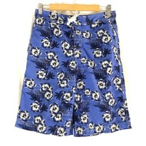 Sideout Mens Swim Shorts Trunks Floral Blue Ivory Size S 30 - £6.21 GBP