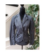 Banana Republic Blazer Jacket Womens 4 Gray Plaid Single Breasted Notch ... - $40.62 CAD