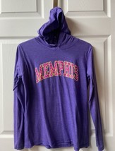 Memphis Womens Medium Purple Long Sleeved Hoodie Lightweight - £10.75 GBP