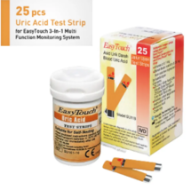 Easy Touch Test Strips For Monitoring Uric Acid Level - 25 Test Strips FREE SHIP - $35.63