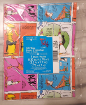 Vintage American Greetings Doonesbury Bill the Cat Opus Gift Wrap Sealed NEW  - £7.76 GBP