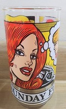 Vintage Brenda Starr Reporter Glass “The Sunday Funnies” Comic 1976 Libbey 5 3/4 - £10.08 GBP