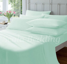15 &quot; Pocket Aqua Sheet Set Egyptian Cotton Bedding 600 TC choose Size - £59.94 GBP