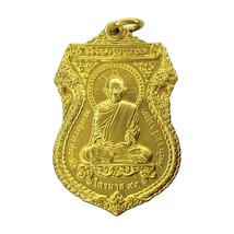 Phra Lp Ruay Famous Monk Thai Amulet Talisman Buddha Magic Brass Gold Pe... - £11.08 GBP