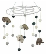 Fiona Walker England Handmade Organic Safari Elephant Nursery Mobile Bab... - £91.12 GBP