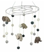 Fiona Walker England Handmade Organic Safari Elephant Nursery Mobile Bab... - $159.16 CAD