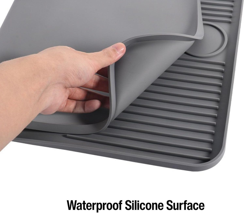 Silicone Coffee Bar Mat for Countertop – Emptycolor 16”X24” Heat Resistant Coffe Item image 5