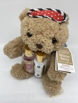 Brompton &amp; Langley 7&quot; Teddy Bear Winter Berry Lotion &amp; Gel Gift set Valentine’s - £3.34 GBP