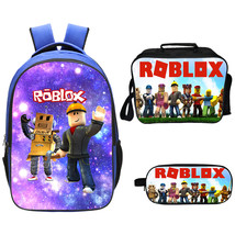 WM Roblox Backpack Lunch Box Pencil Case Outdoor School Package C - £32.12 GBP