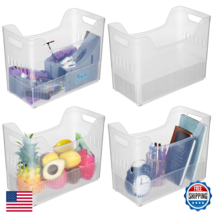 Beeveer 4-Pack Wheel Tall Narrow Freezer Kitchen Pantry Organizer Bins - $73.16