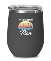 Wine Tumbler Stainless Steel Insulated Funny Electric Guitar Retirement Plan  - £26.42 GBP