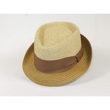 Men's Broner Summer Hat Woven Straw Style TRIPLE CROWN 84-706 Tan image 2