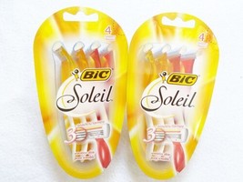 2pk BIC Soleil Smooth Womens 3 Blade Disposable Razors 4ct Each - £7.85 GBP