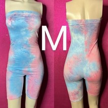Cotton Candy Tie Dye Tube Bodycon Romper~Size M - $15.90