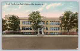 Postcard South Hot Springs Public School Hot Springs Arkansas Curt Teich Co. - $19.11