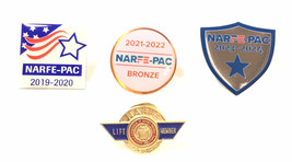 Enamel Lapel Pins National Association Of Retired Federal Employees Lot Of4 Pins - £9.40 GBP