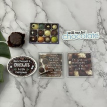 Vintage Chocolate Theme Magnets Lot of 6 Candy Quotes Jokes Treats 90s - $17.81