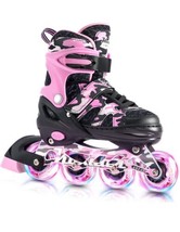 Kuxuan Skates Pink Girls Women Adjustable Inline Skates Size XL - $21.49