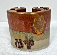 Handmade Pottery Toothpaste Toothbrush Free Standing Counter Holder Drip... - $29.21
