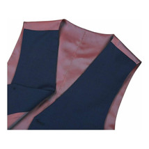 Men's RENOIR Vest Wool 140's Adjustable, Two Pockets 508-19 Navy Blue image 5