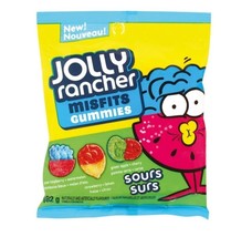 4 bags JOLLY RANCHER Misfits Gummies Sours 6.41 oz Free Shipping - £22.48 GBP