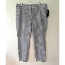 Alfani Plus Size 16W Gingham Slim Fit Pull On Tummy Control Ankle Stretc... - $56.06 CAD