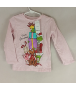 Dr Seuss The Grinch Christmas Girls Pink Long Sleeve T-Shirt Size 2T NWT - $166.03 MXN