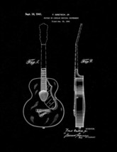 Guitar Patent Print - Black Matte - £6.25 GBP+