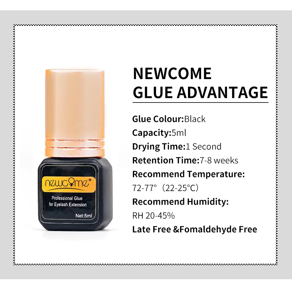 NEWCOME Lash 5ml 10ml Super Glue Individual 1-3 Seconds Fast Drying Fals... - $37.55