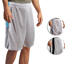 Men&#39;s Workout Fitness Athletic Mesh Training Sports Gym Basketball Shorts - $17.11