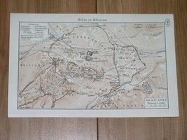 1938 Original Vintage Map Of Ancient Athens Ancient Greece Antique - $26.53