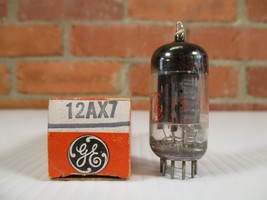 GE 12AX7 ECC83 Vacuum Tube Long Gray Plate TV-7 Tested  Good Balance - $19.75