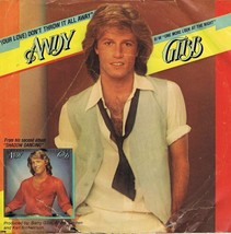 VINTAGE Andy Gibb Our Love Don&#39;t Throw It Away / One More Look Vinyl 7&quot; 45 RPM - £11.72 GBP