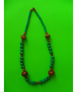 Beautiful handmade multicolor vintage pendant necklace. - $110.75 CAD