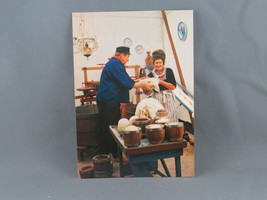 Vintage Postcard - Alida Hoeve Couple Making Cheese Volendam - H Djikatra - £11.76 GBP