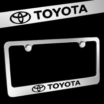 Brand New 1PCS Toyota Chrome Plated Brass License Plate Frame Officially... - £23.59 GBP